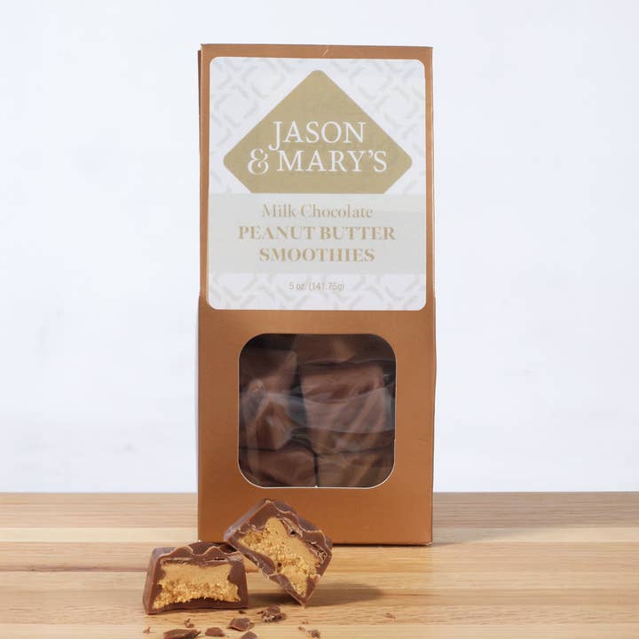 Milk Peanut Butter Smoothies Gable Box for wholesale by Coblentz Chocolate Company