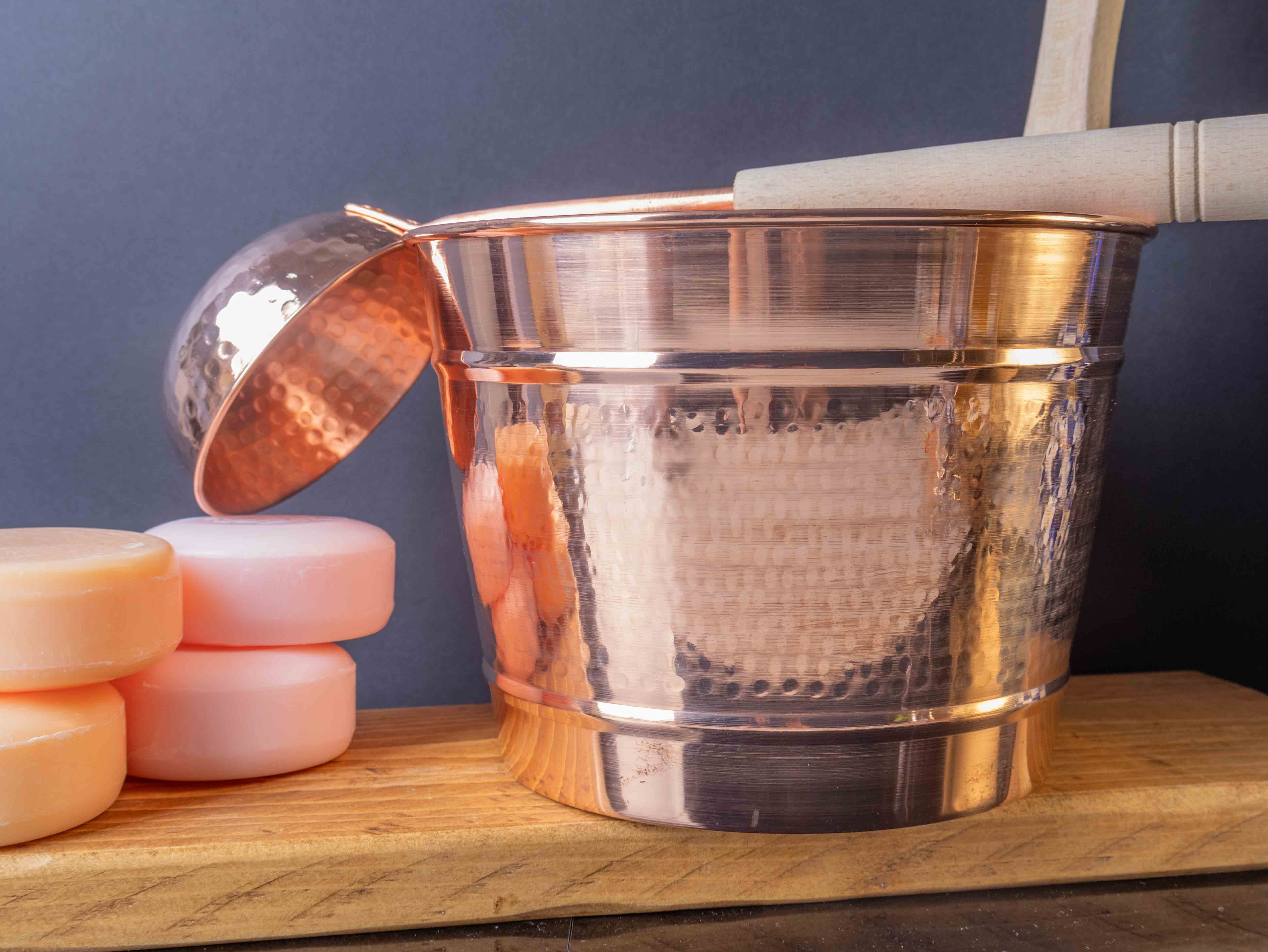 Kayrana - Venta al por mayor Cucharones - Cucharón de cobre con mango de madera7