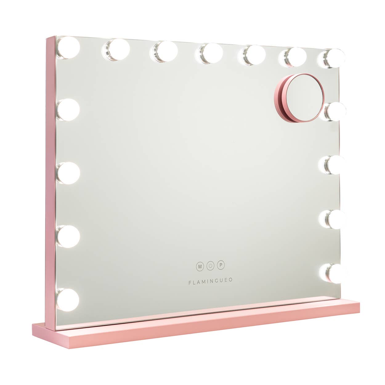 Flamingueo - Wholesale Vanity Mirror - Pink Mirror with 15 Hollywood LED lights,3 light modes 0