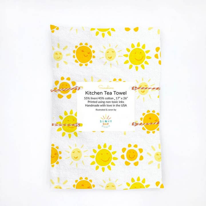 Sunshine Linen/Cotton Tea Towel for wholesale by Sunny Day Designs
