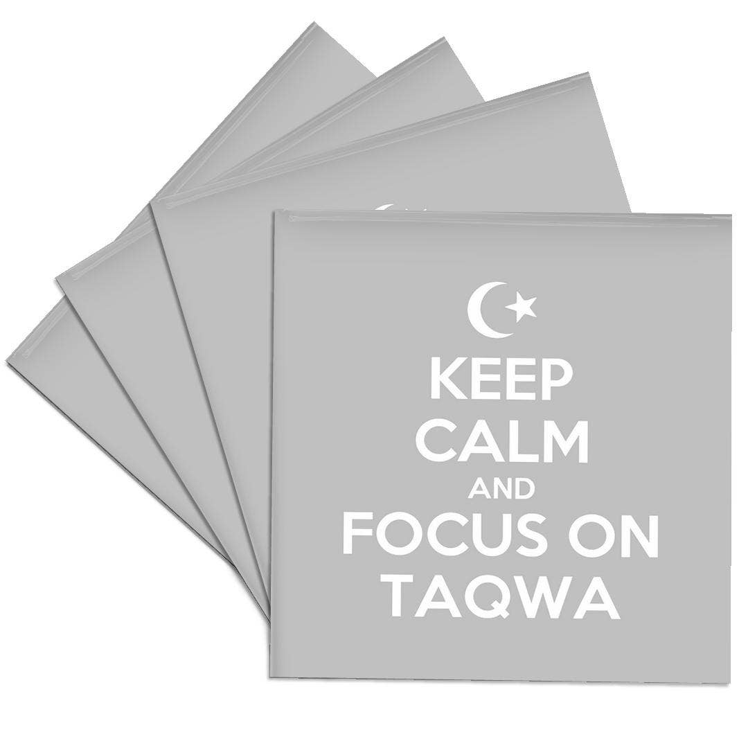 3dRose - Wholesale Coasters - 3dRose, Keep Calm and Focus on Taqwa, Coaster0
