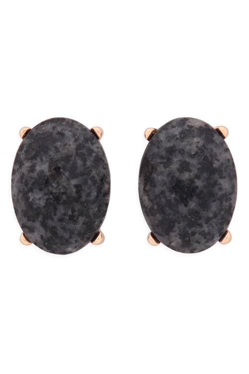 MYS Wholesale Inc - Wholesale Stud/Post Earrings - Faceted Oval Stone Post Earrings4