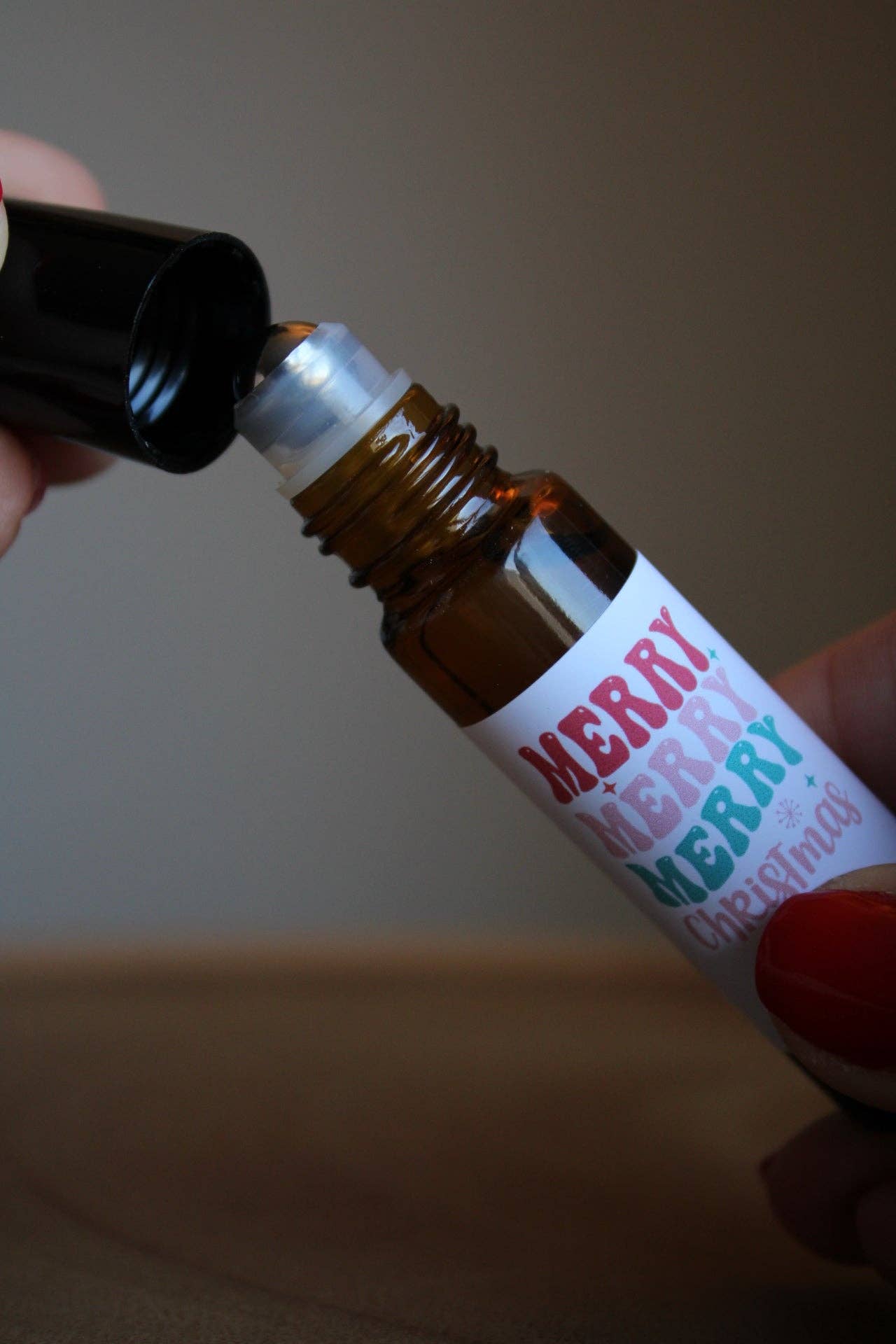 Blue Sage - Wholesale Essential oil roll-on - 'Merry Christmas' Retro Boho Style Essential Oil Roller6