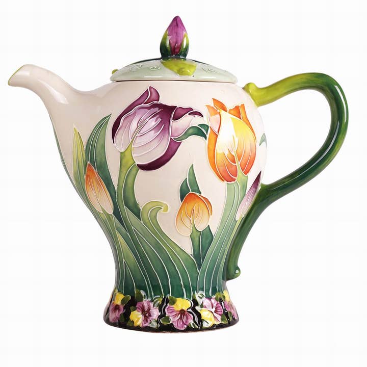 Tulip Teapot for wholesale by Blue Sky Clayworks