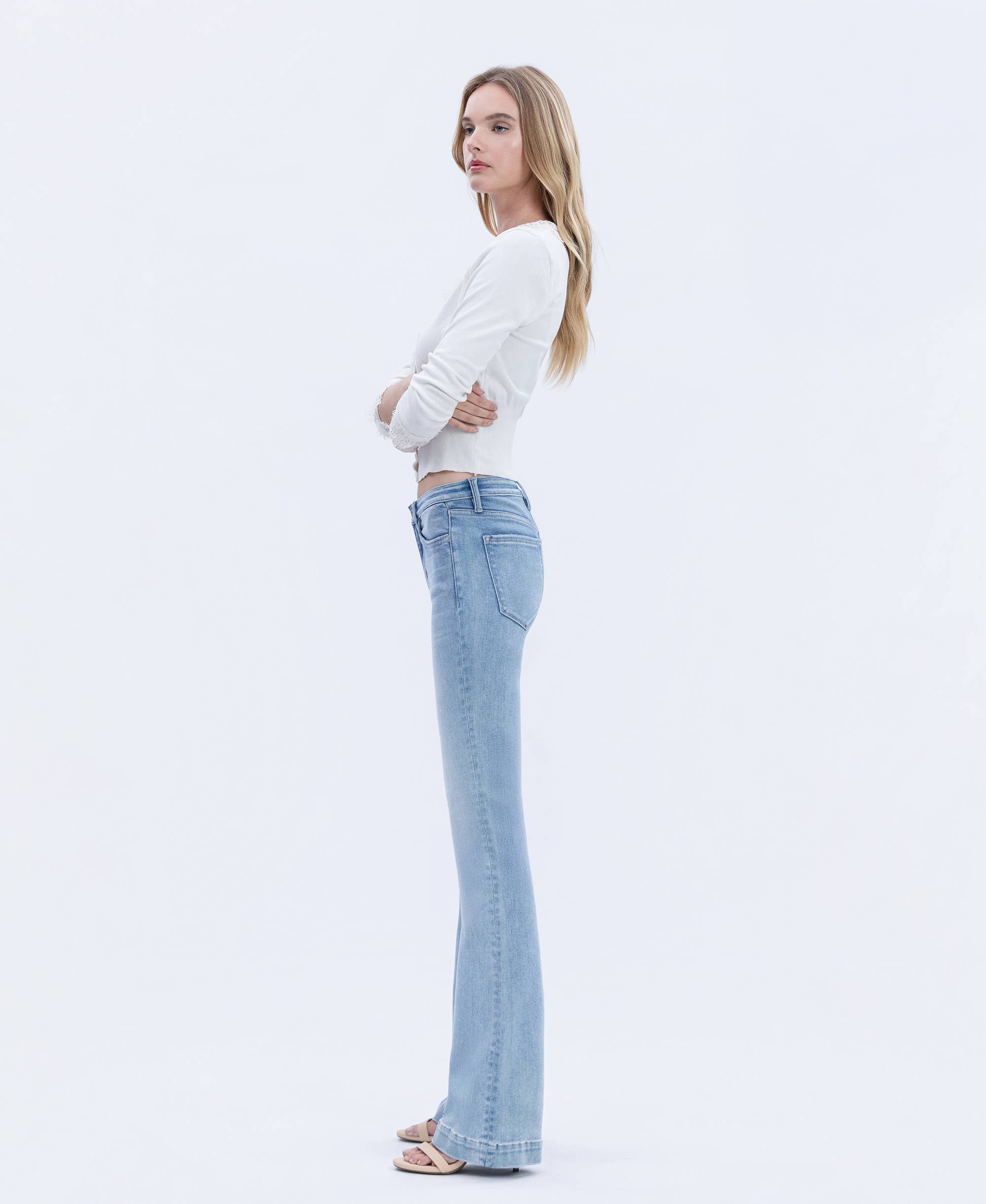 LEGENDARY MID RISE TROUSER HEM BOOTCUT JEANS T6243 T6243 for wholesale on Faire4