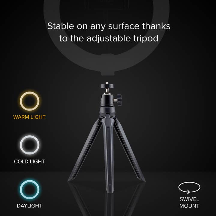 SBS – Suporte para tablet por atacado – Anel LED Com Tripé Para Vídeo E Foto2