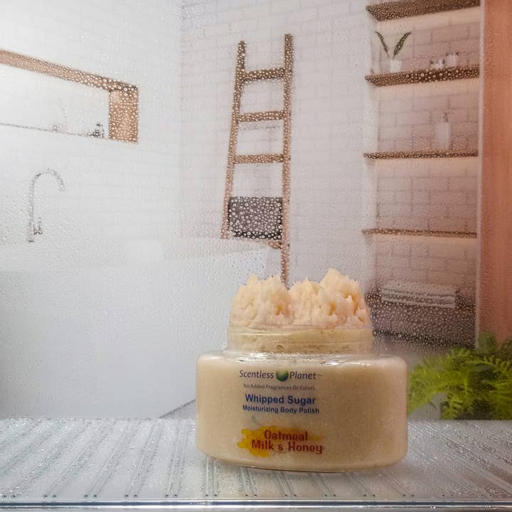 Botanica Basics Handmade Soap - Wholesale Body Scrub/Exfoliant - Oatmeal Milk & Honey Whipped Sugar Body Polish1