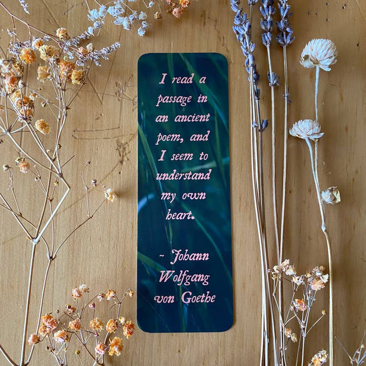 soft matte double-sided literary quote bookmark for wholesale by Freethinker Paper Co.