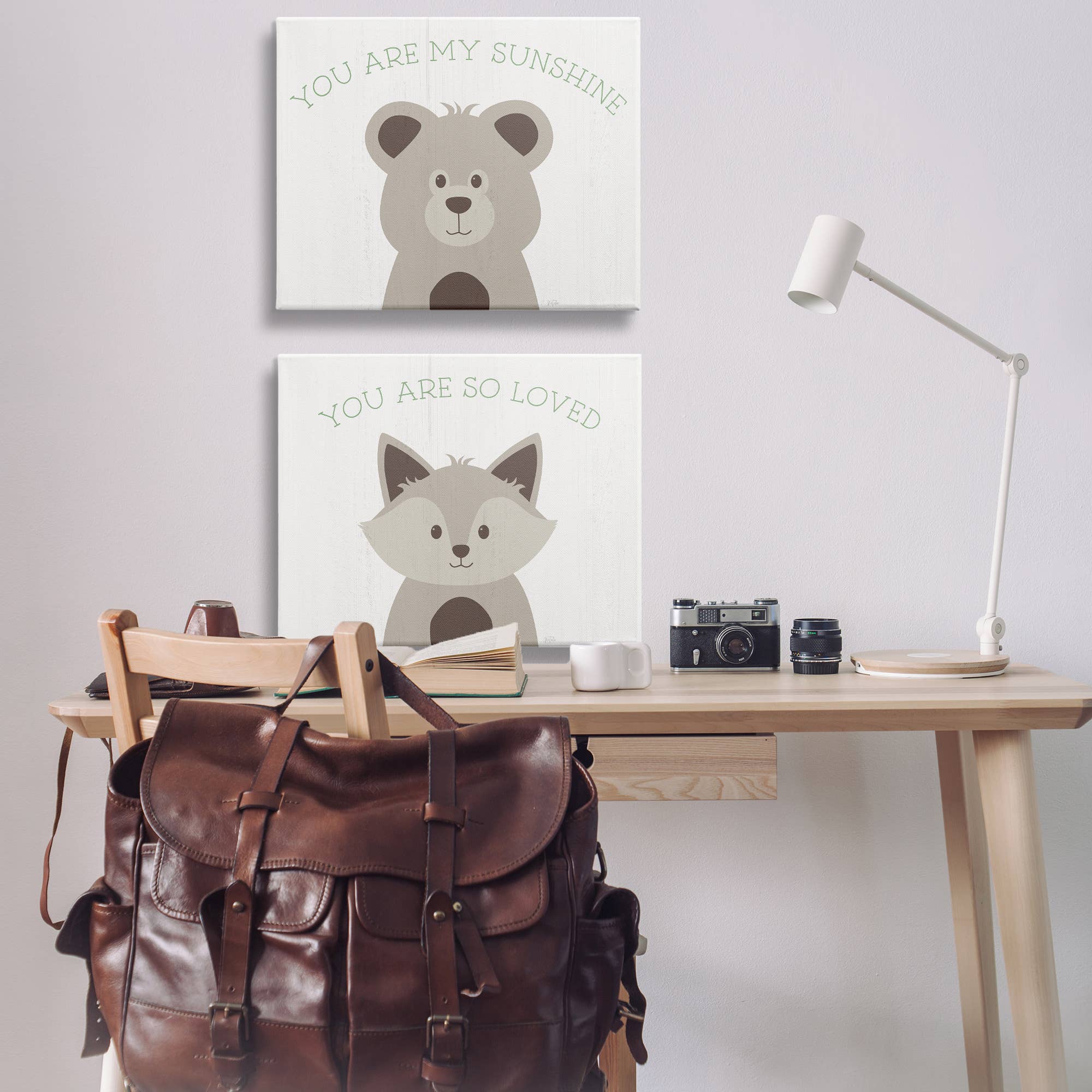 Stupell Industries - Vendita all'ingrosso Decorazione da parete - Bambini e neonati - Arte su tela con citazioni di animali per bambini motivanti2