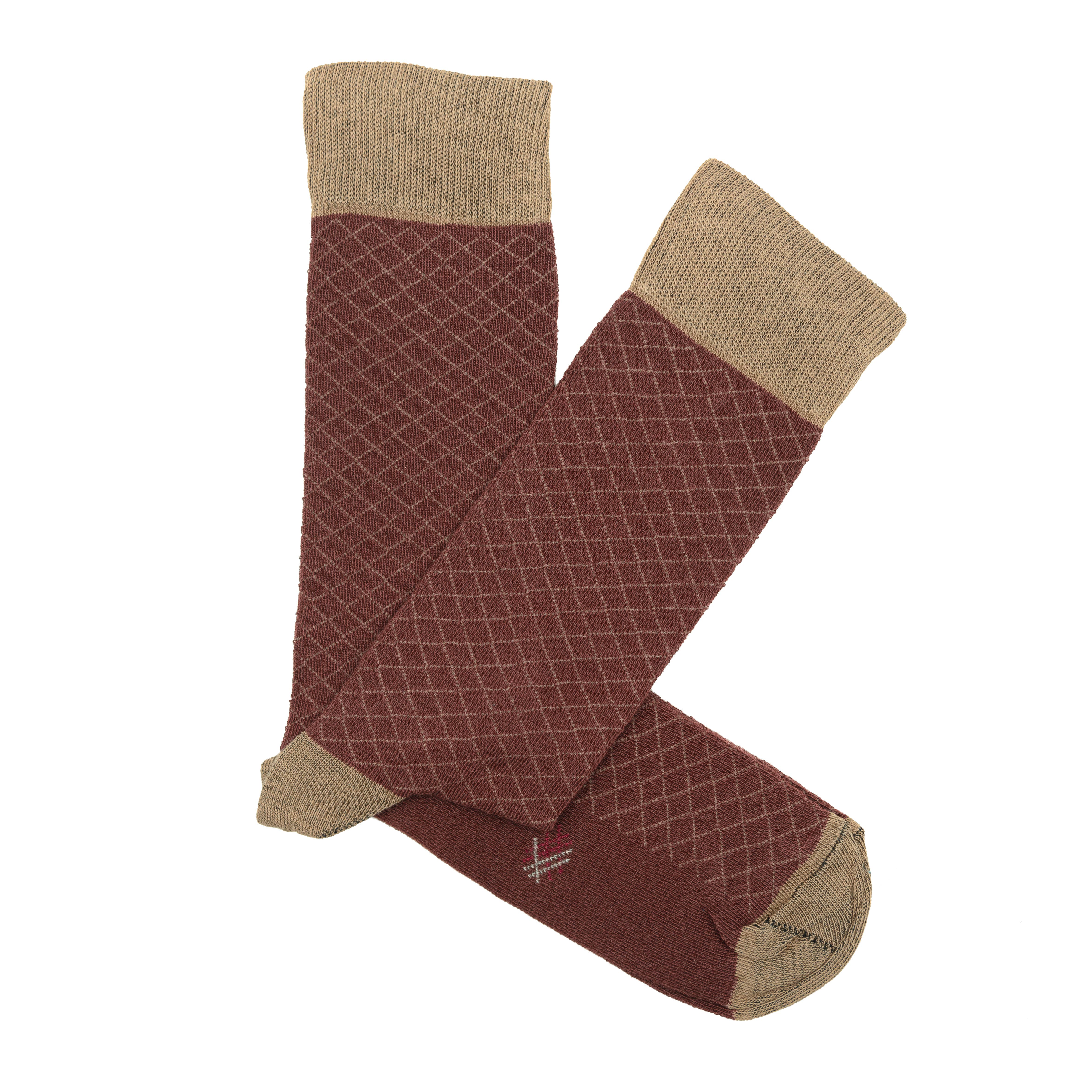 Branch Camel MissRamo-Camel Rhombus Labrado Low-Top Socks for wholesale on Faire1