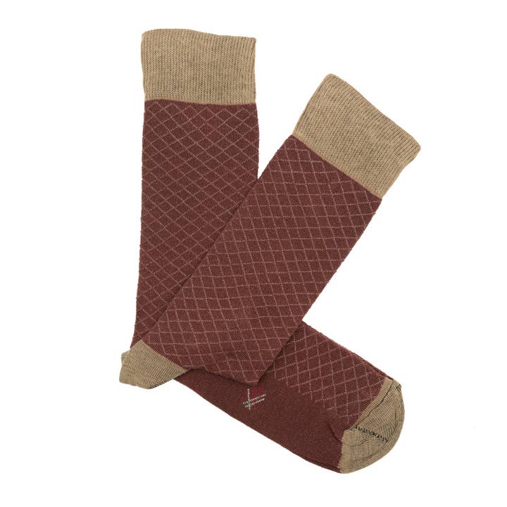 Branch Camel MissRamo-Camel Rhombus Labrado Low-Top Socks for wholesale on Faire1