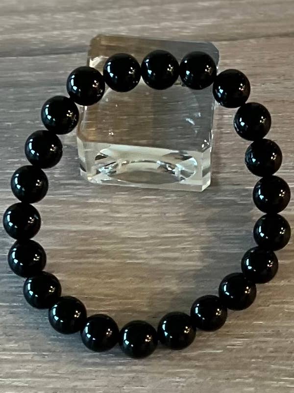 Sort turmalin Stretch Armbånd for engroshandel hos Luna Rae