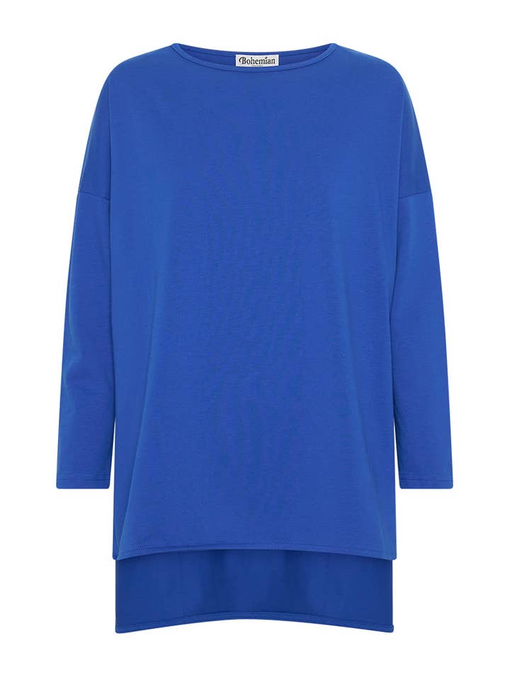 Vriendje Swing T-shirt In Kobalt voor wholesale door Bohemian Traders