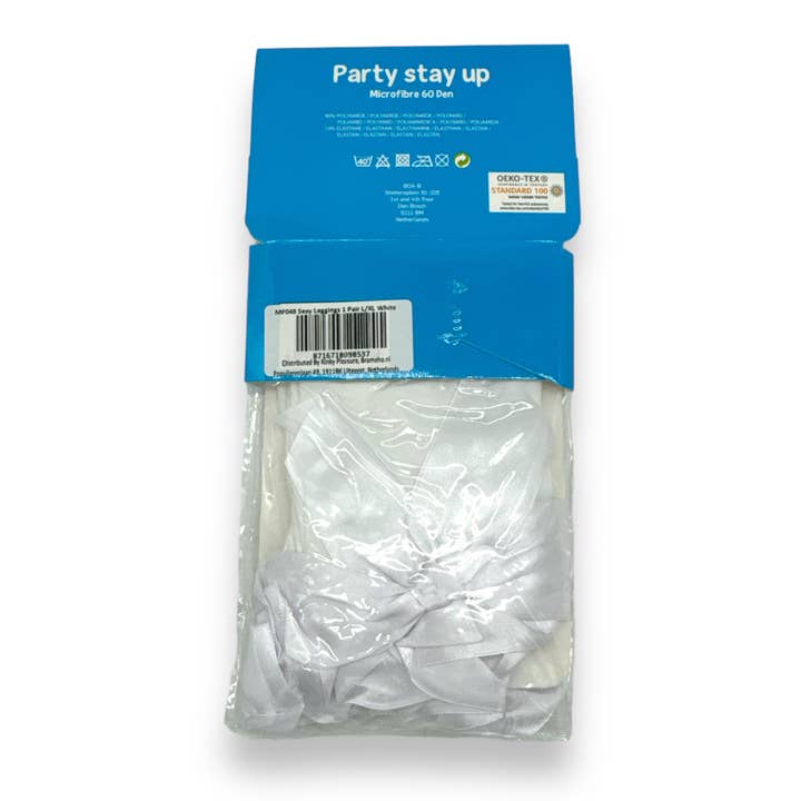 Kinky Pleasure - Wholesale Stockings - Women's - Kinky Pleasure - MP048 - Stockings White - 2 Sizes