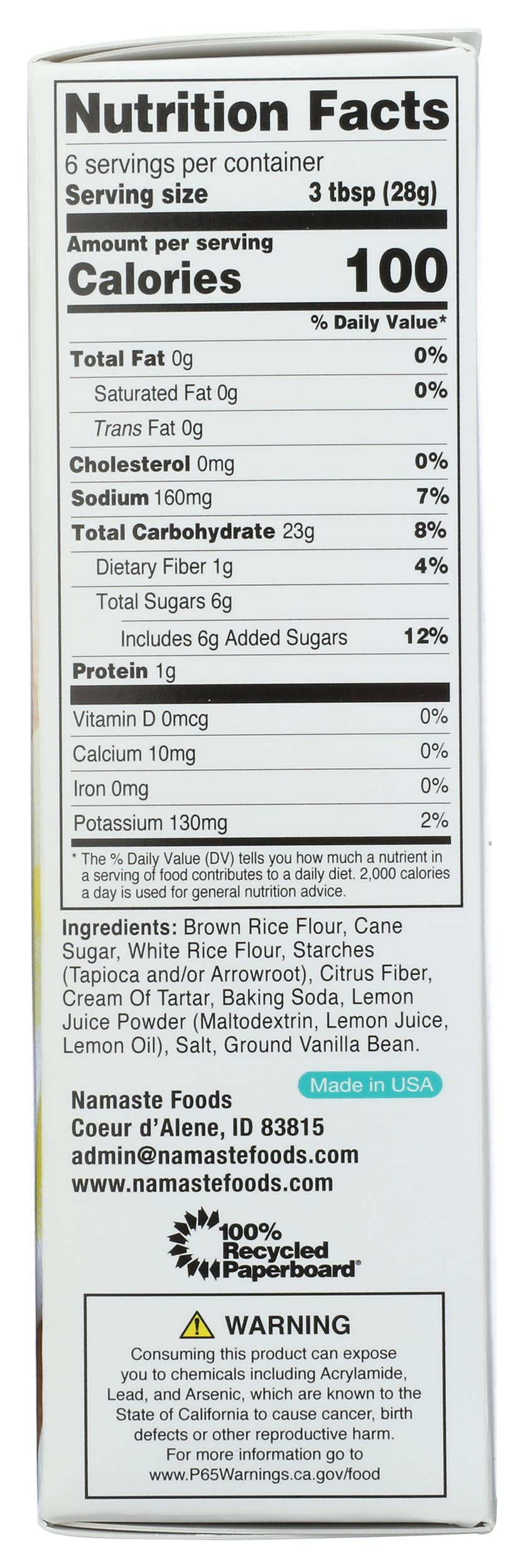 Namaste Foods – wholesale Brödmix – Glutenfri citron-sconesmix4