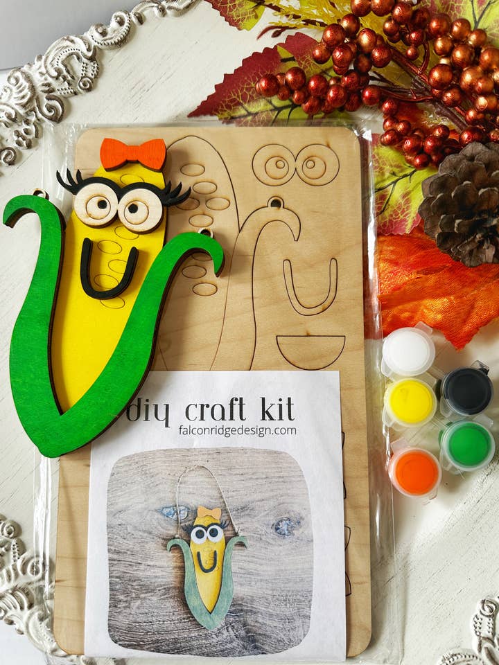 Corn Paint Kit, Kids Halloween 2025, Kids Party Favors for wholesale by Falcon Ridge Designs LLC