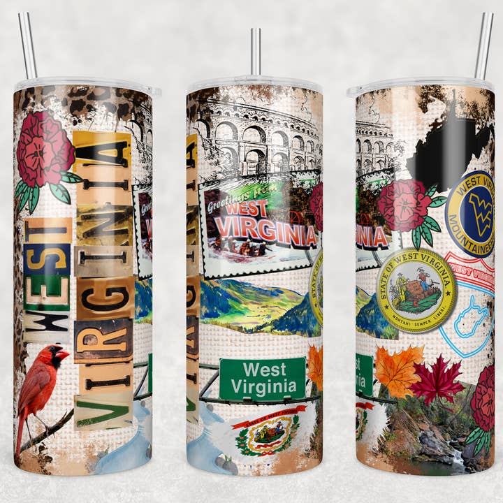 Designs by Robyn - Vendita all'ingrosso Bicchiere/tazza termica - Stato del West Virginia | Tumbler