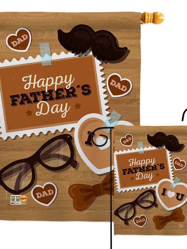 Bandiera decorativa per festa del papà Love You per la vendita all'ingrosso da parte di Two Group Flag Co