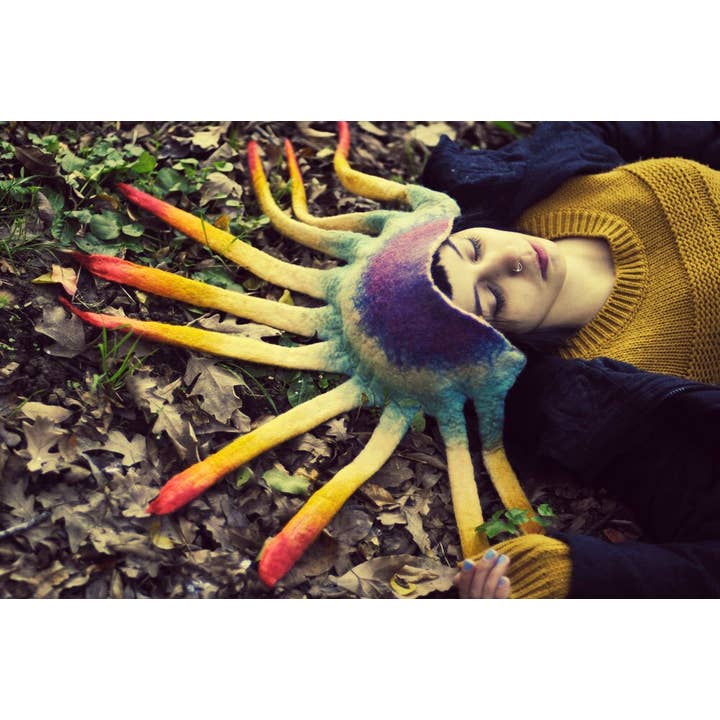 Fantasy Woodland Shaman Hat for Fairy Festivals for wholesale by Feltthink