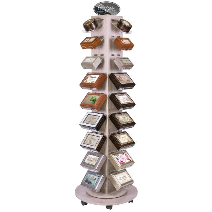 Présentoir au sol offert pour l'achat d'une boite assortiment de 1500 $ pour la vente par Cottage Garden