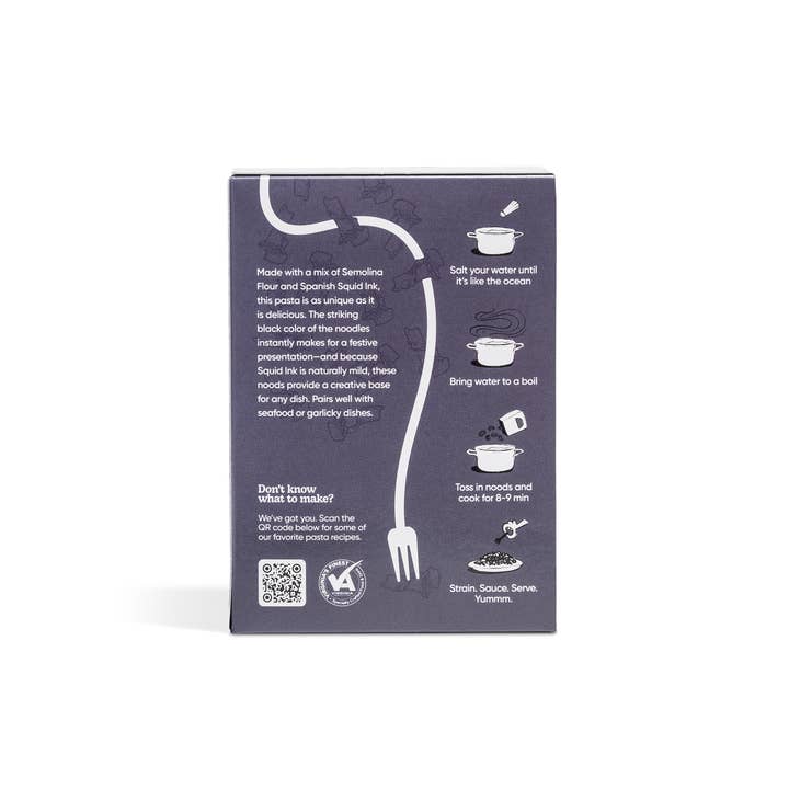 Scratch Pasta - Wholesale Pasta - Squid Ink Campanelle1