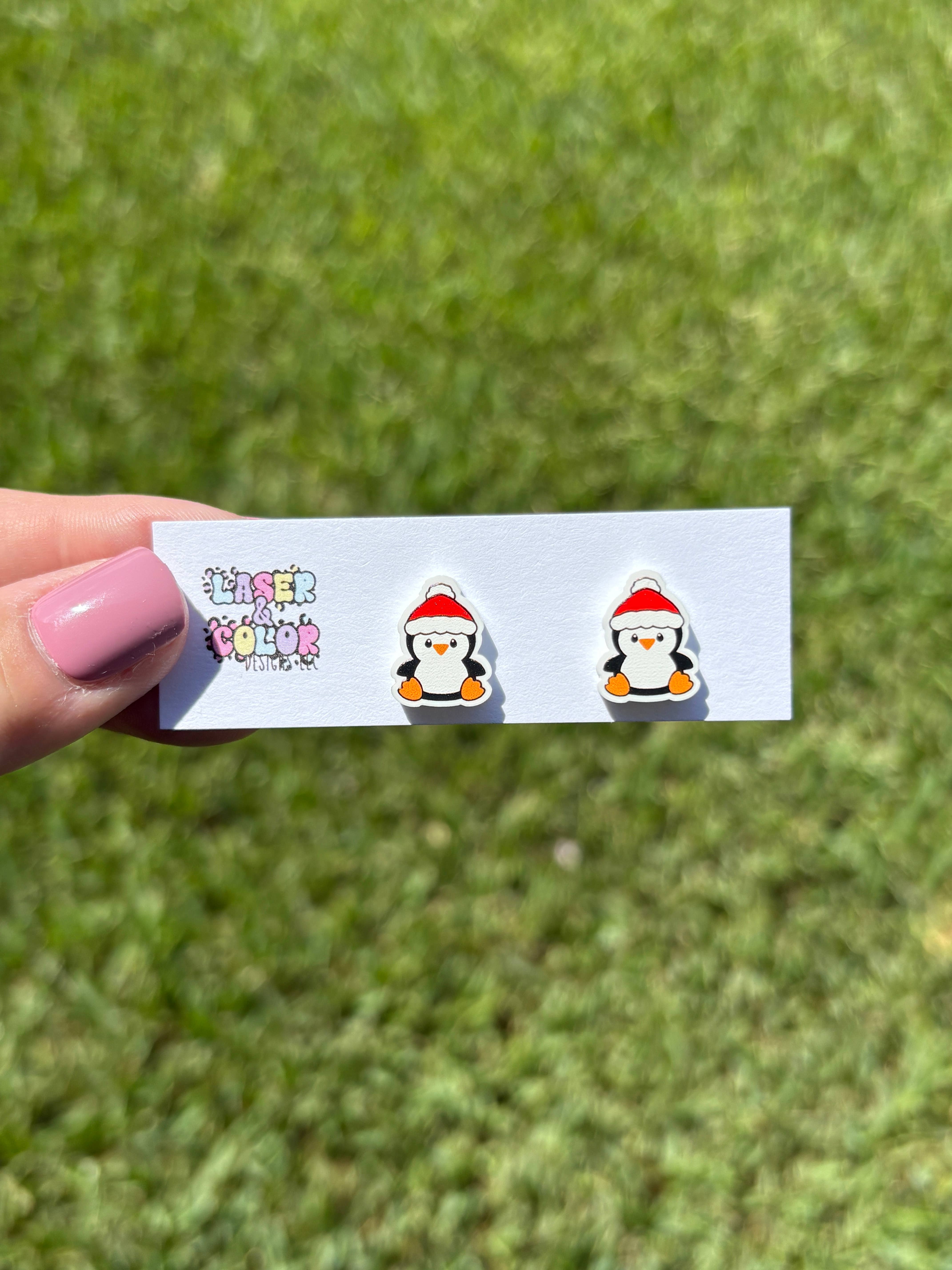 Laser & Color Designs LLC - Wholesale Stud/Post Earrings - Christmas Earrings, Christmas in July, Christmas Studs10