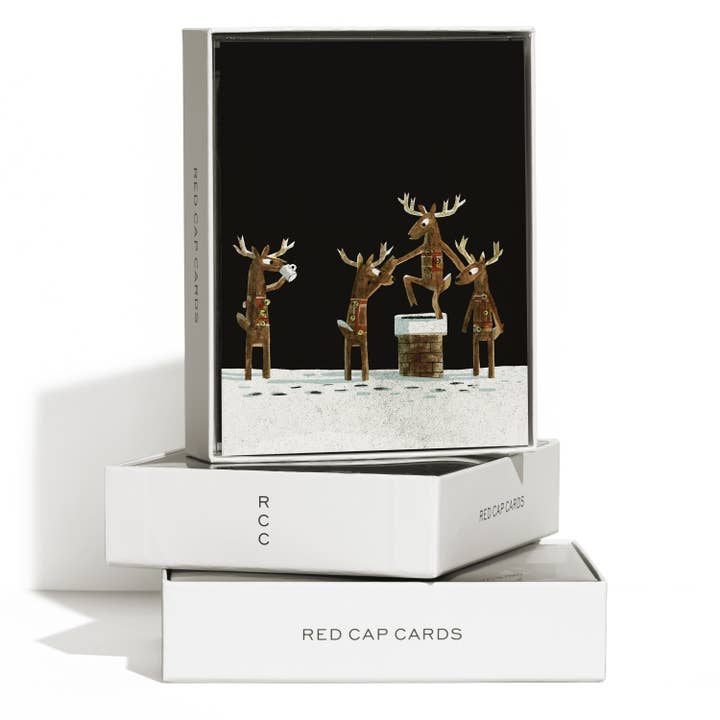 Red Cap Cards - Wholesale Christmas Card - Down the Chimney holiday greeting card1