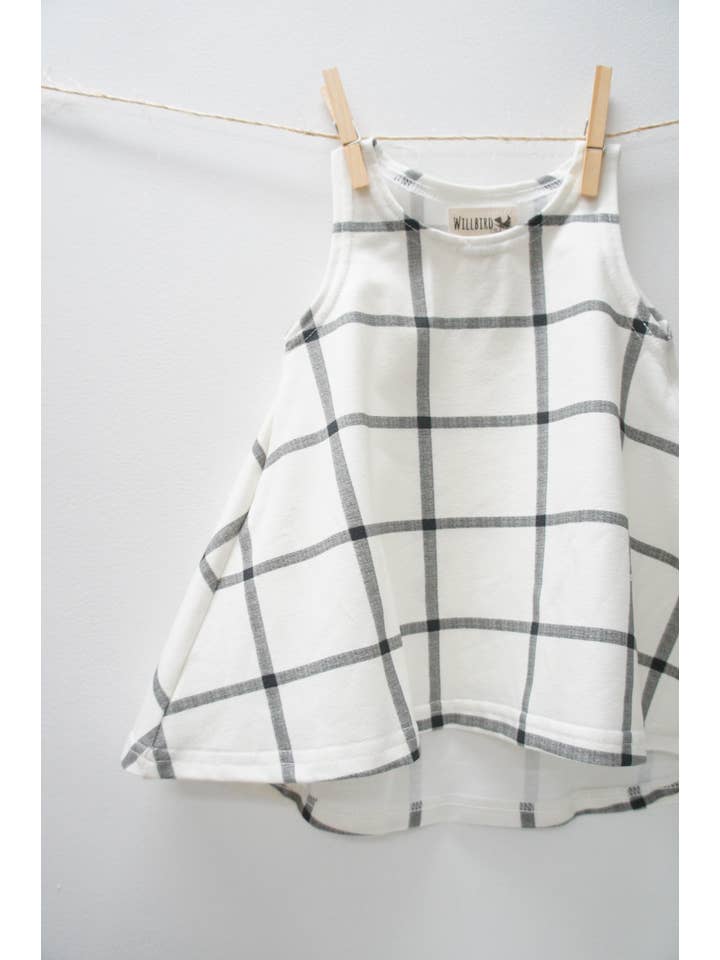 Willbirdbaby - Wholesale Dress - Kids - Dress- Baby/toddler/kids  Chickadee Swing Dress, mod check