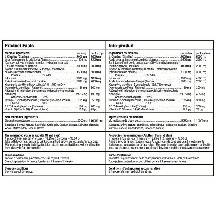 BULL Nutrition - Wholesale Oral Supplement/Vitamin - 12 STRONG Pre-Workout – Blue Raspberry