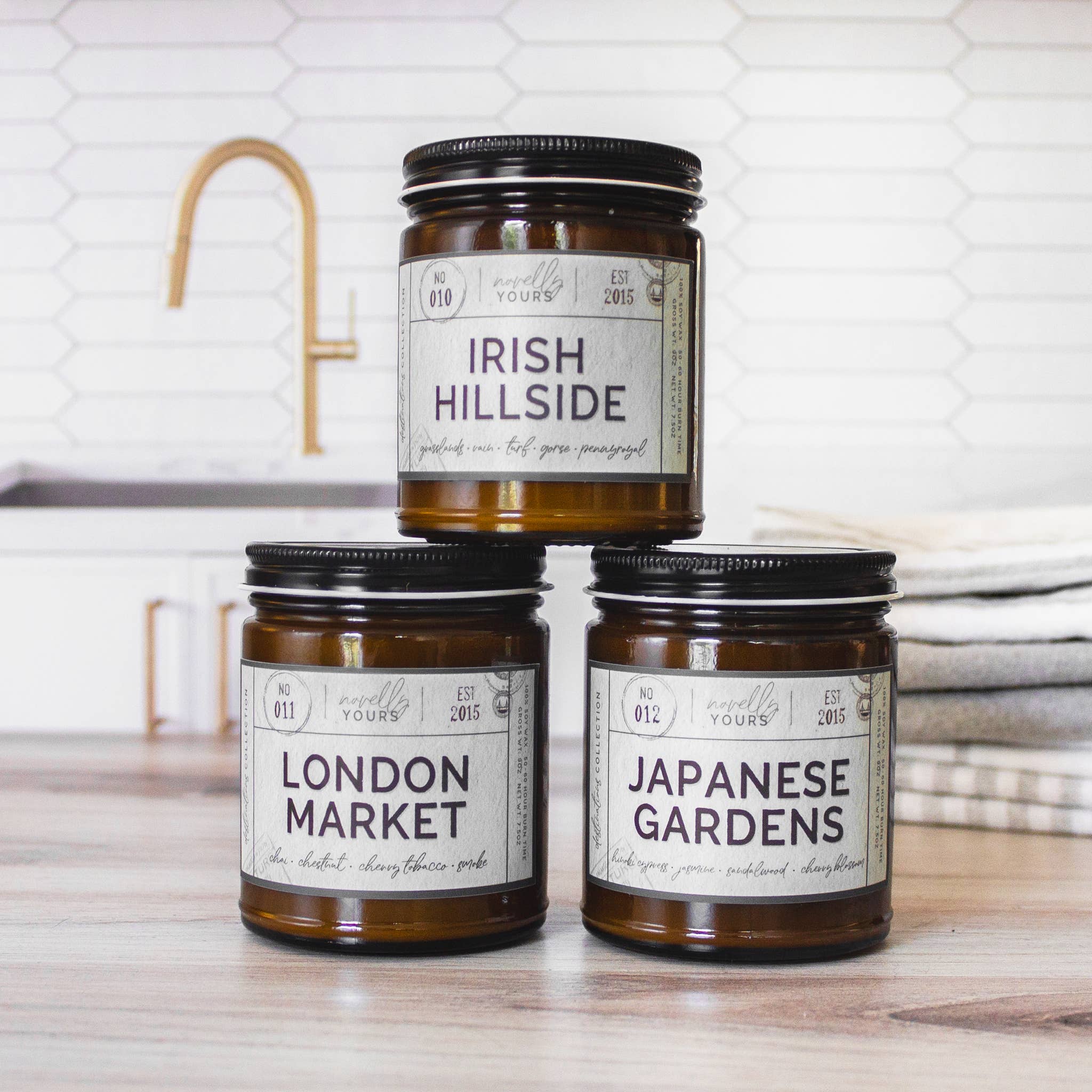 Novelly Yours - Wholesale Jar/Filled Candle - Irish Hillside | Ireland Themed Travel & Destination Candle1