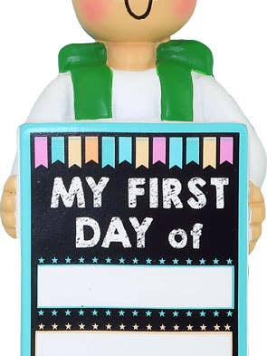 My 1st Day of School: Male for wholesale by Ornament Central