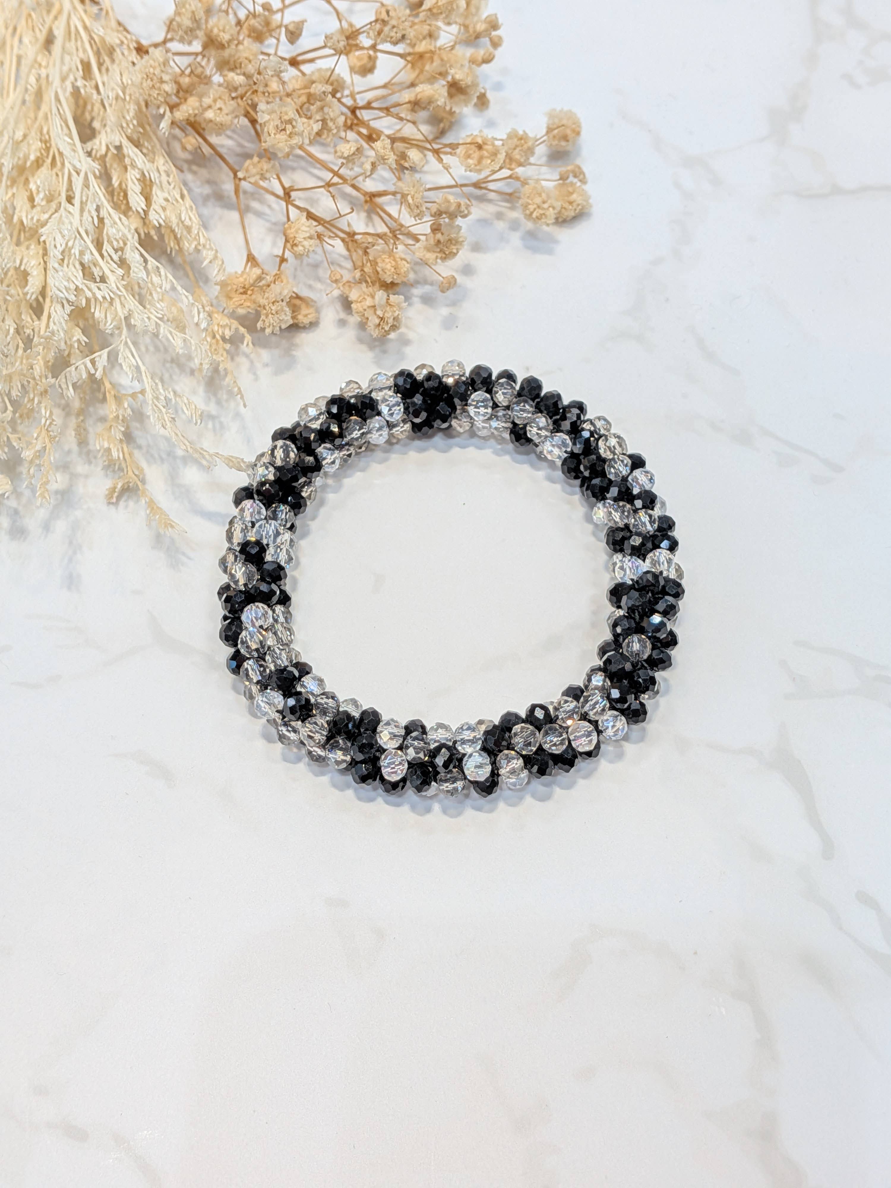 LOLO & YAYA - Wholesale Link & Chain Bracelet - Black-tone crystal effect bracelet7