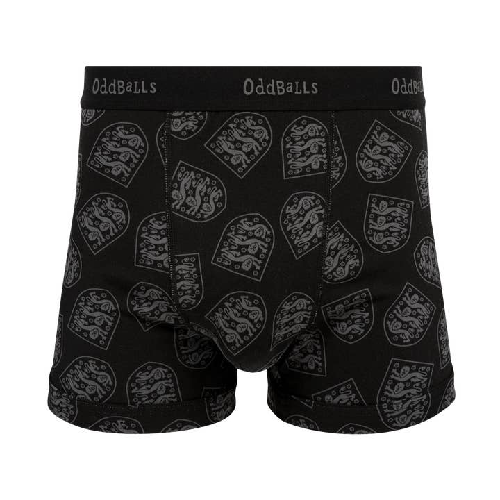 England FA Black - Mens Cotton Boxer Shorts for wholesale by OddBalls