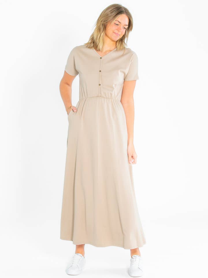 Ella Cinched Waist Maxi Dress for wholesale by Inherit Clothing Company