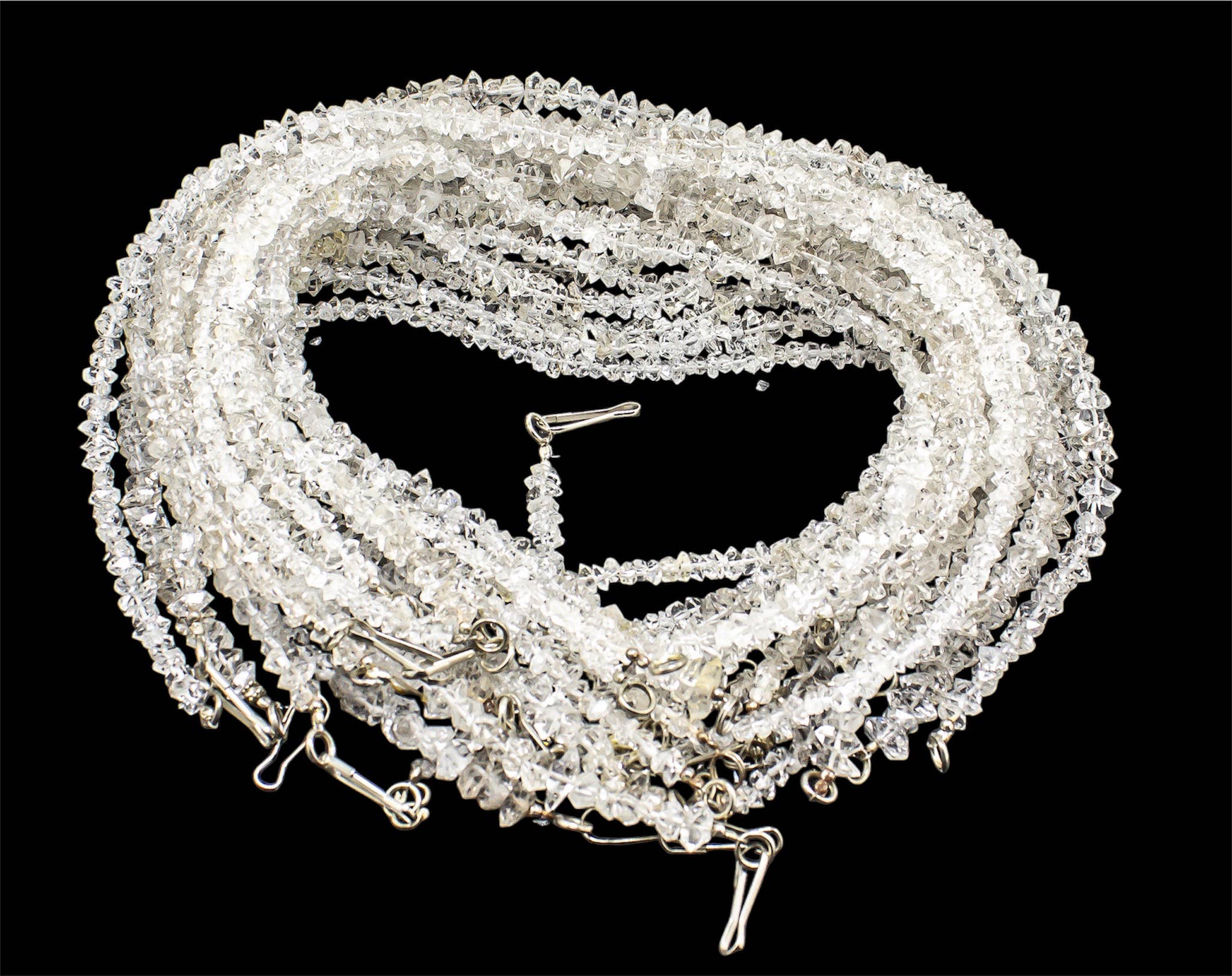 Quasar Gems USA - Venta al por mayor Cuentas - Cuentas de Pakimer/Herkimer Diamond en Hilo1