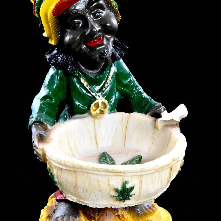 SPS Wholesale Inc - Wholesale Ashtray - 4″ Rasta Resin Ashtray, Assorted Designs - M04253