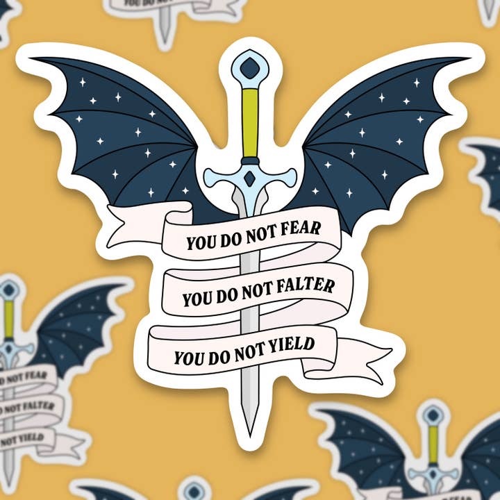 Ge inte efter, fladdermusvingar bokmärke för wholesale av Sage and Virgo