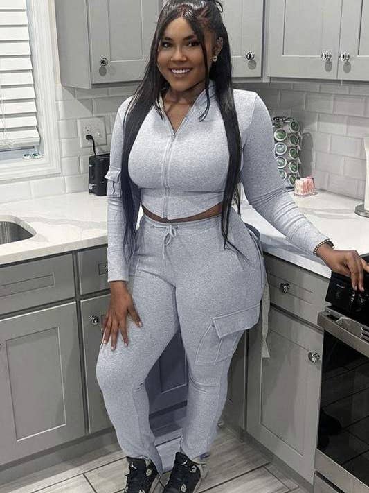 Fashion Combination - Wholesale Tracksuit - Women's - fitted hoodie tracksuit set1