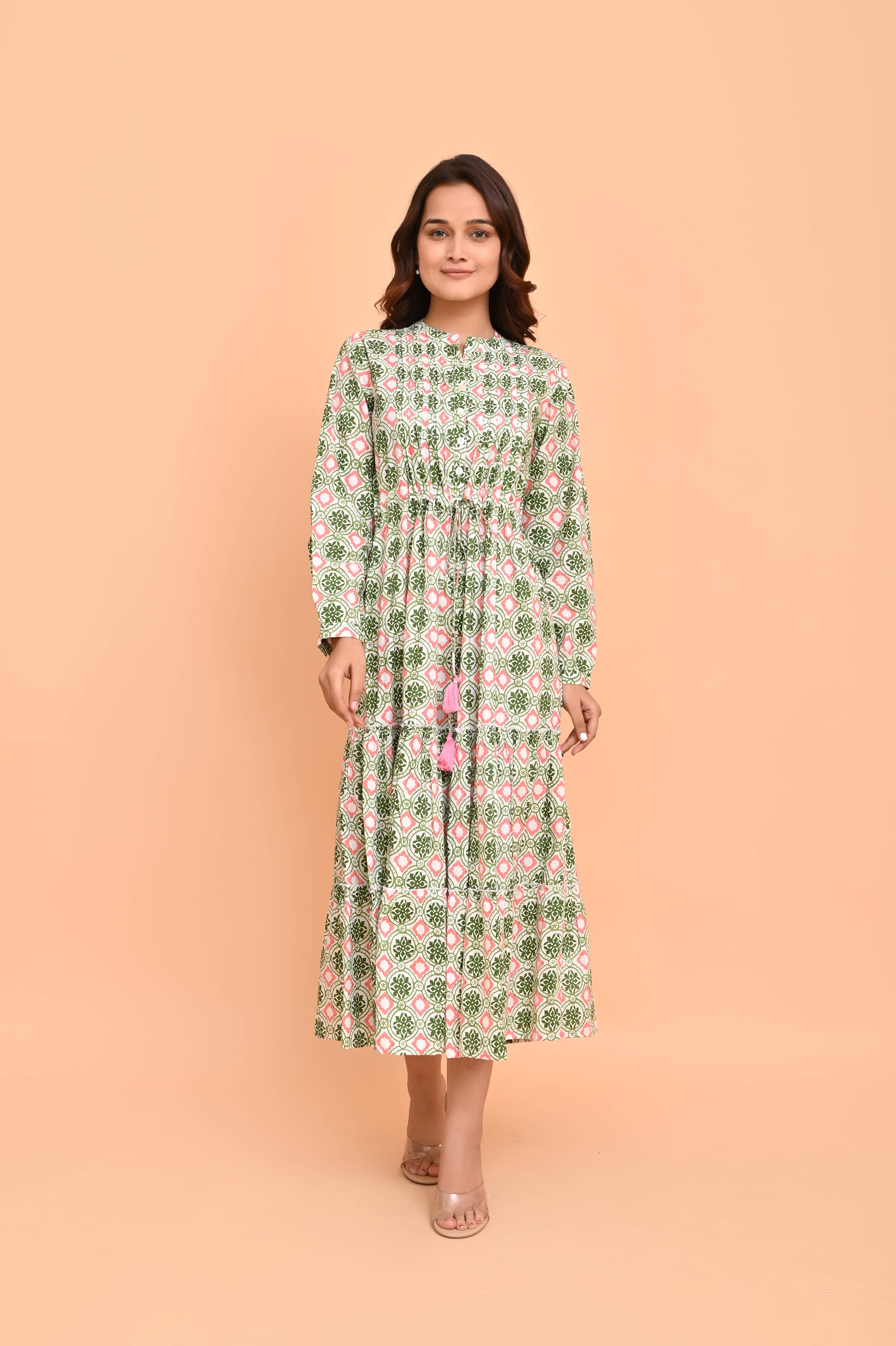 Corfu Dress Pelican Coral AN1060E for wholesale on Faire0