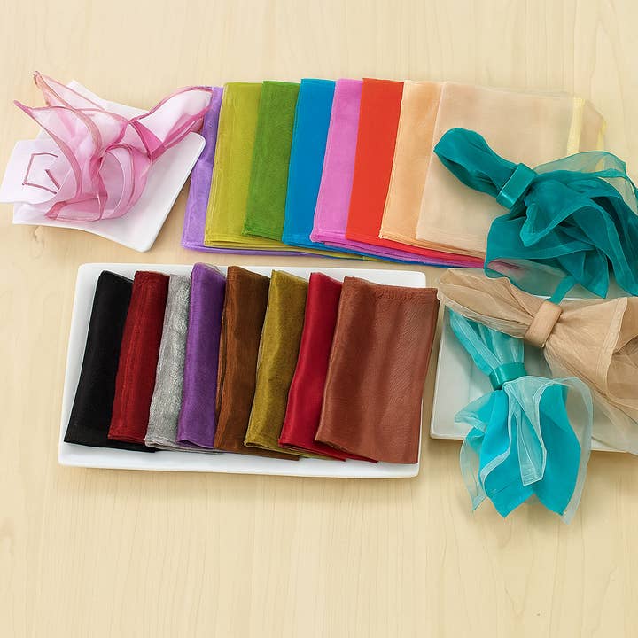 Sheer Organza Festive 20" Dinner Napkin for wholesale by Fennco Styles