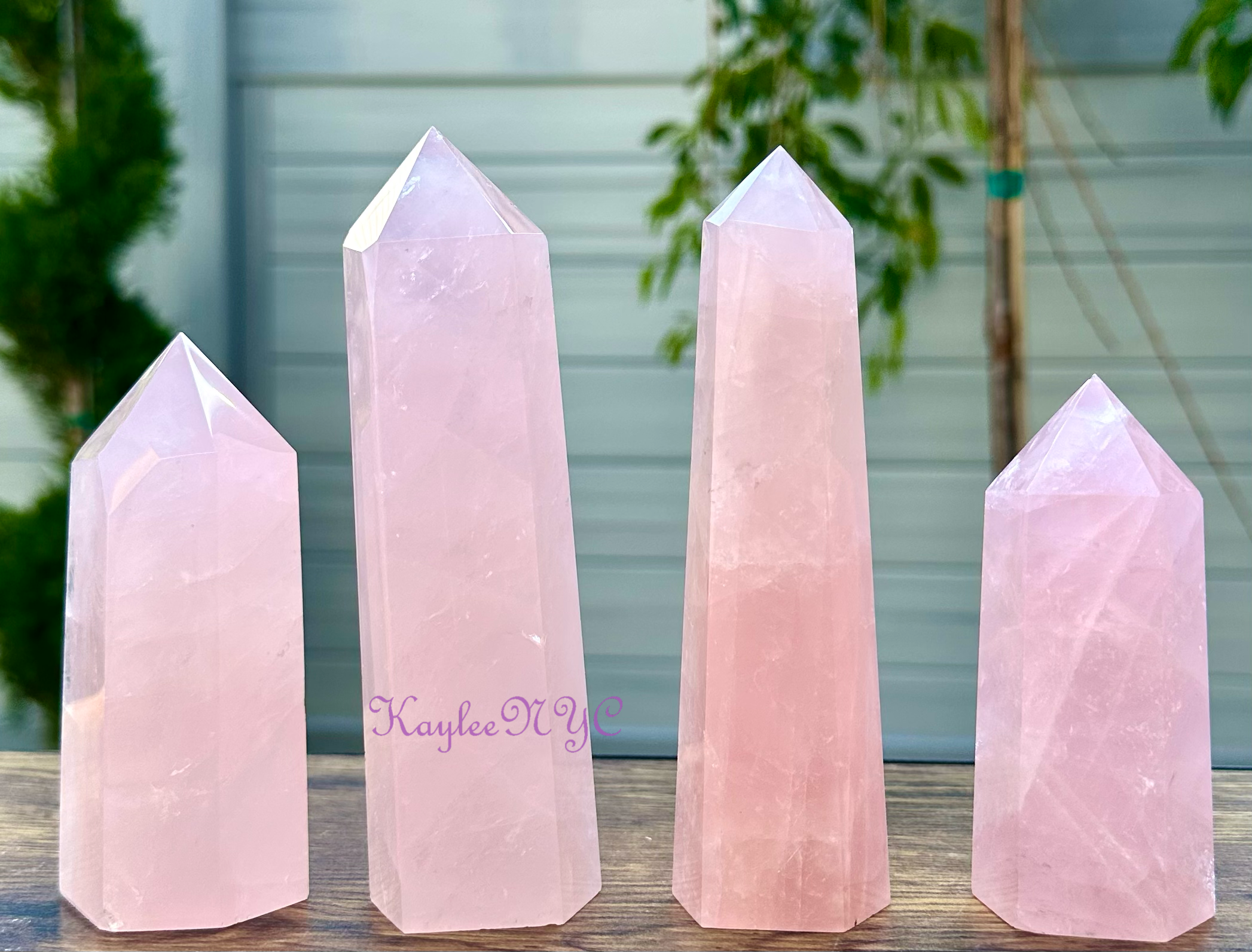 KayleeNYC - Wholesale Spiritual Stone/Crystal - 4-5 Pcs Natural Rose Quartz Tower Crystal1