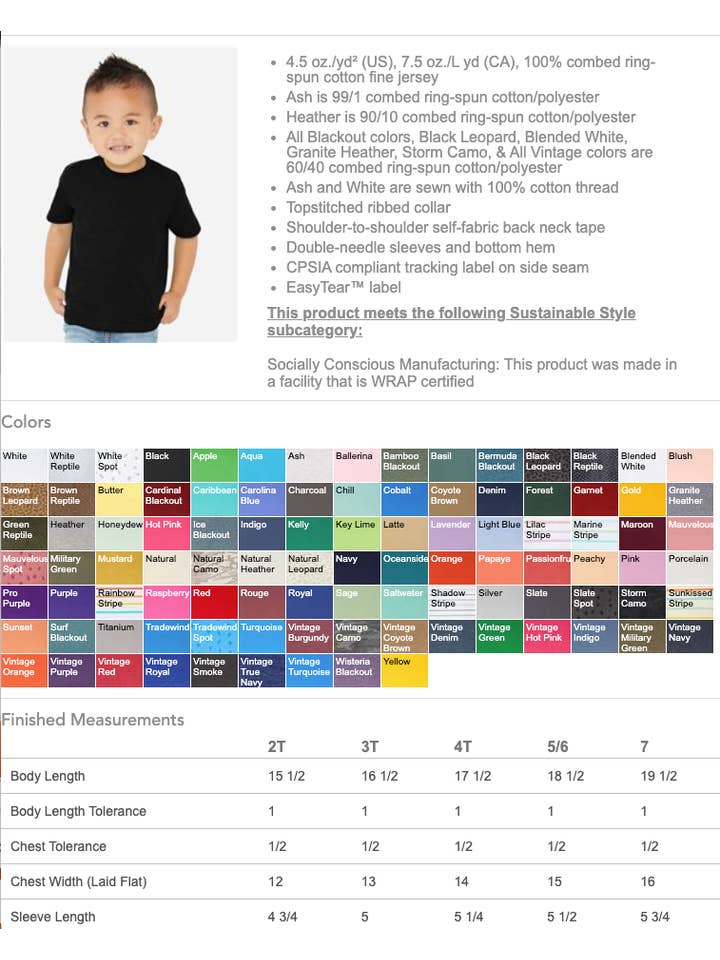 Total Apparel - Wholesale T-Shirt - Kids - Rabbit Skins Toddler Fine Jersey Blank T-Shirt 2T-7 | 332181