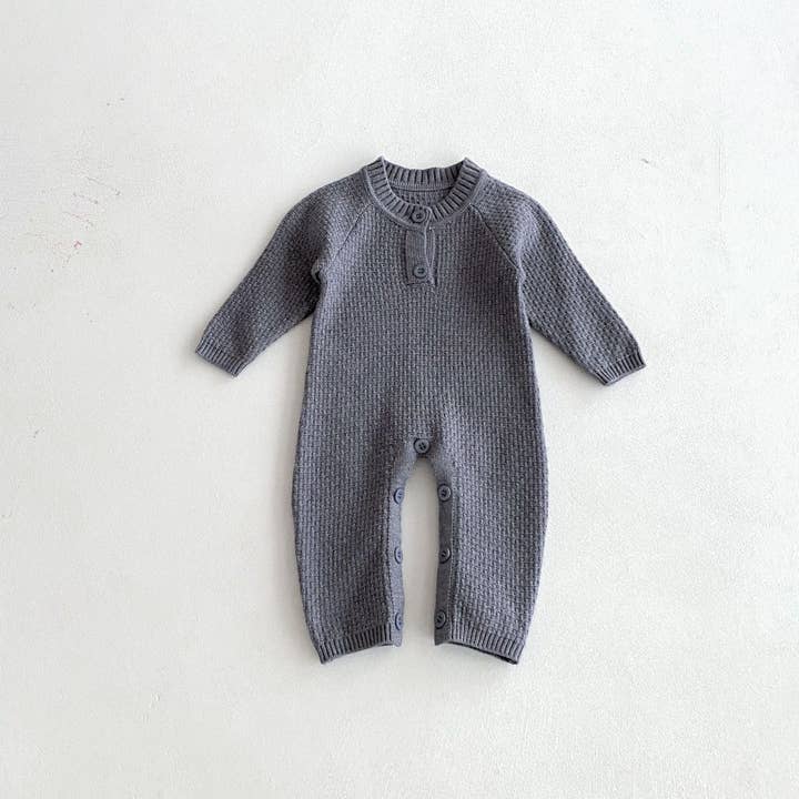 Little Trendy - Wholesale Jumpsuit - Baby - Baby raglan knitted warm romper jumpsuit1
