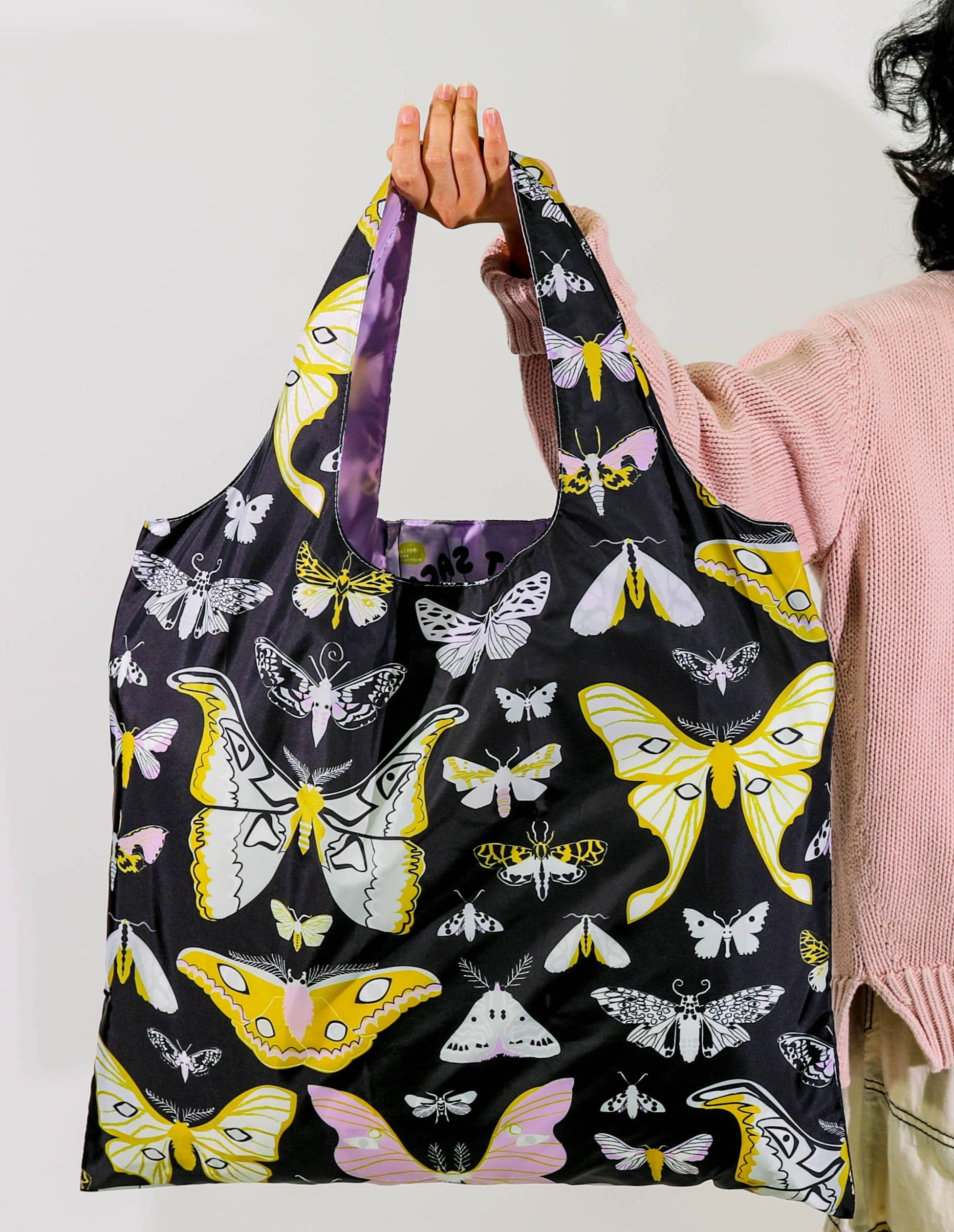 Yellow Owl Workshop - Wholesale Tote Bag - Women's - Moths Art Sack® by Banquet Workshop - Reusable Tote Bag3