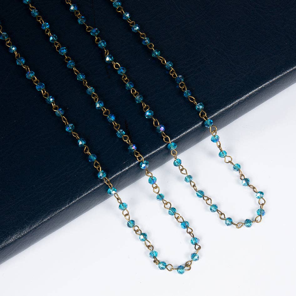 Blu Collana Lunga Classica in Cristallo N1163-195 4MM in vendita all'ingrosso su Faire0