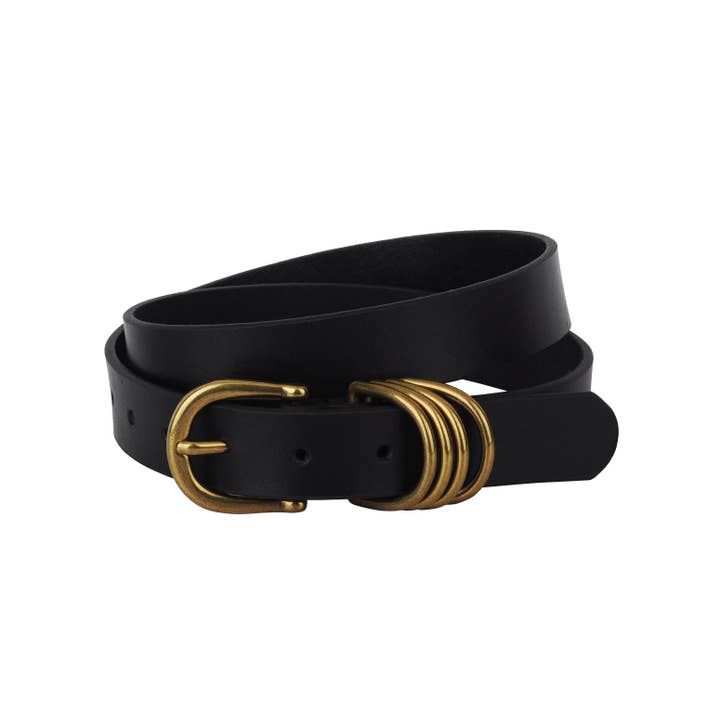 Most Wanted USA - Wholesale Belt - Women's - Multi D-Ring Genuine Leather Belt
