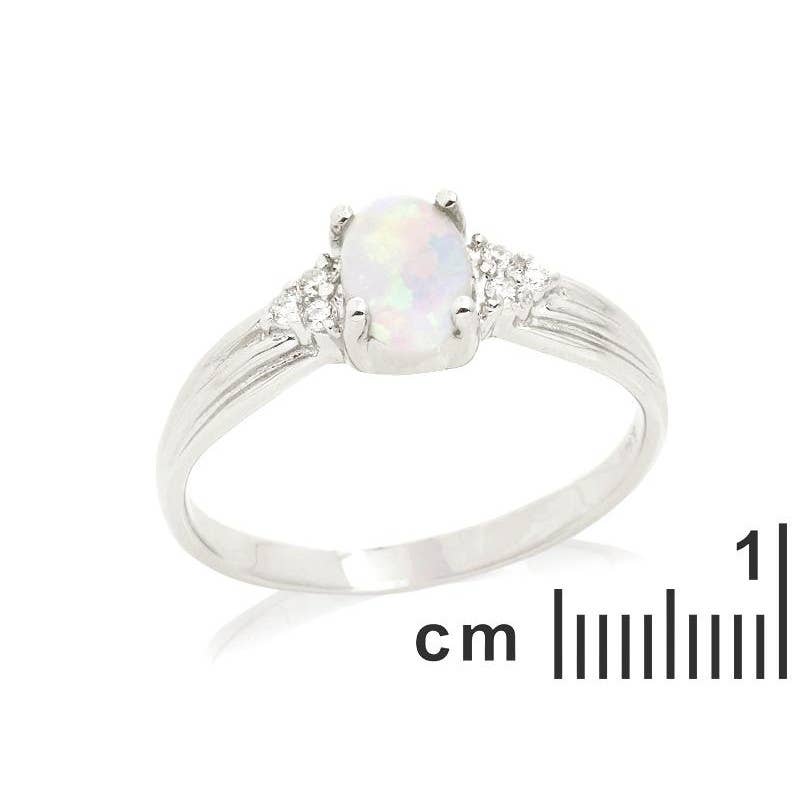 OPALOOK France – wholesale Cocktail/statement ring – Natural white opal ring from Australia oval, sterling silver1