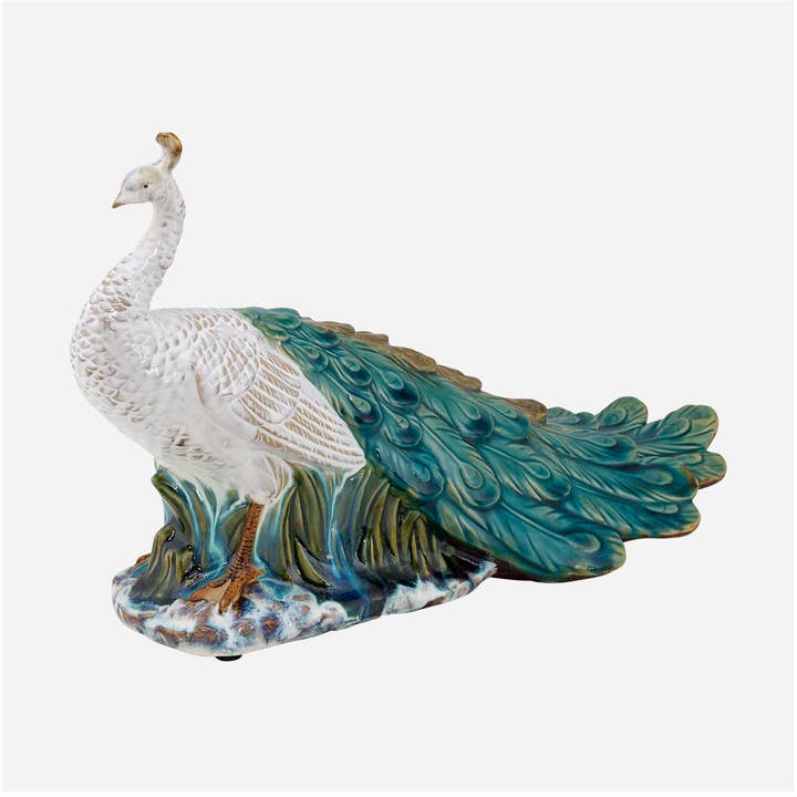 Afshari Peacock Figurine for wholesale by Kavana Decor by The Import Collection