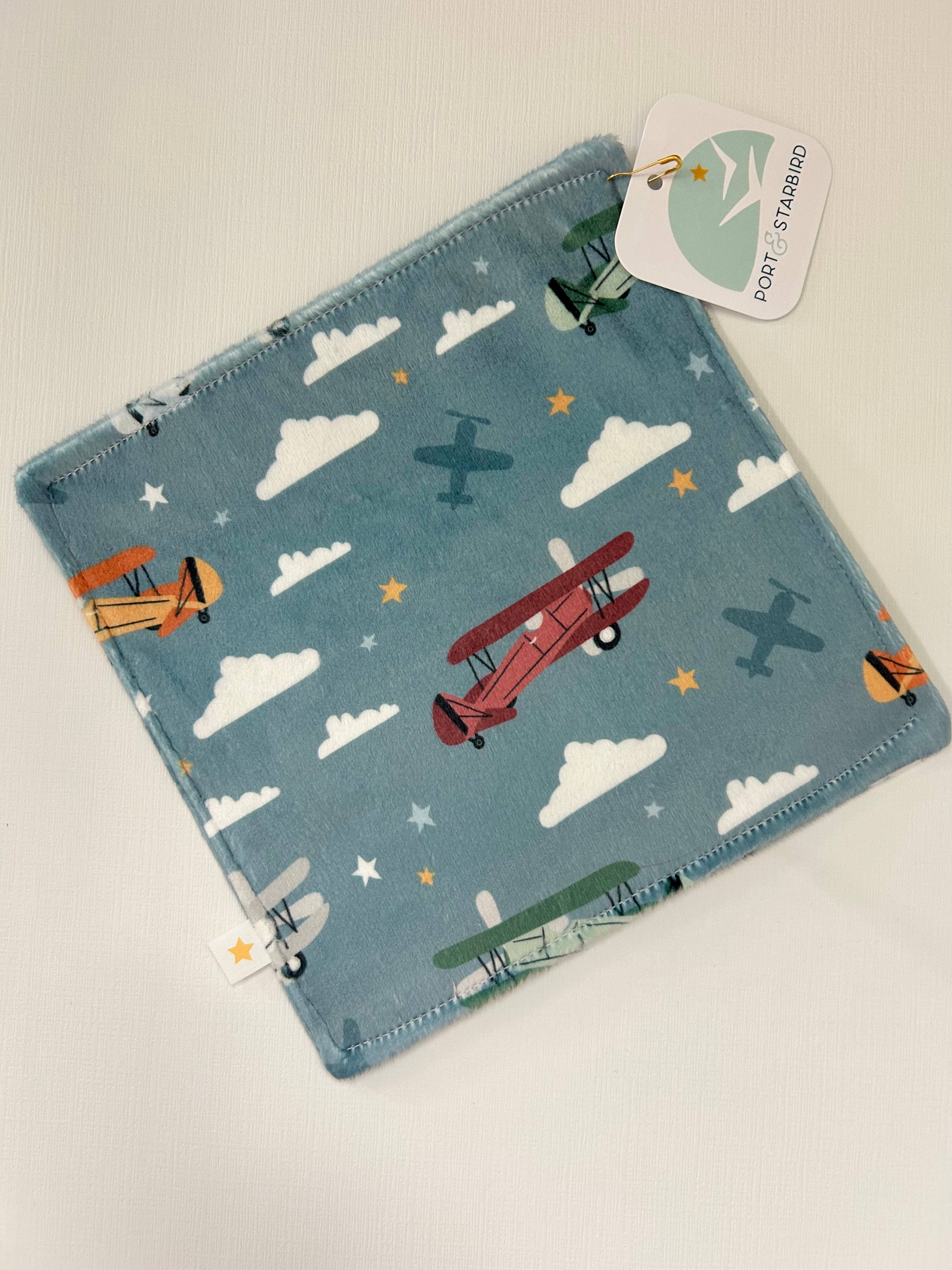 Port & Starbird - Wholesale Crinkle Tag Toy - Baby - Up, Up and Away Minky Crinkle Sensory Toy    0