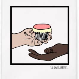 Cupcake Tea Towel – White for wholesale by Sara Delighted